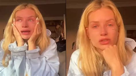 Lottie Moss breaks down in tears as she shares。